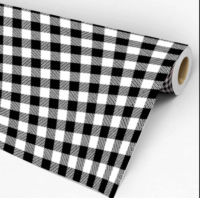 Papel de parede xadrez preto vermelho e branco